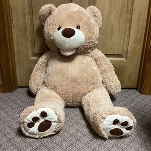 Giant 36” Plush Tan & Brown Teddy Bear * NEW